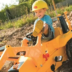 CAT Kids Tractor With Frontloader & Rear Excavator