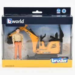 JCB Micro Excavator 8010 & Construction Worker