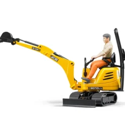JCB Micro Excavator 8010 & Construction Worker