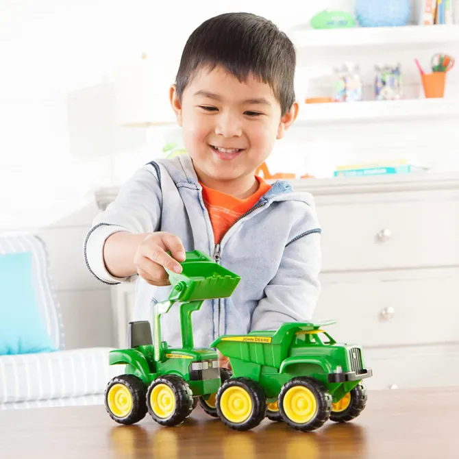 John Deere Mini Sandbox Tractor & Dump Truck