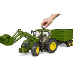 John Deere 7R350 Tractor with Frontloader & Tipping Trailer