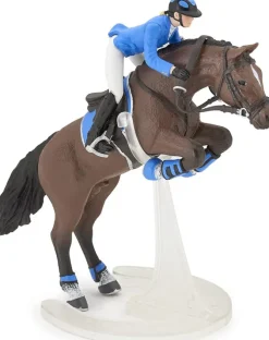 Jumping Horse with Riding Girl