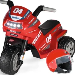 Mini Ducati Electric Motorbike with Helmet