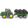 Mini John Deere with Trailer & Bales