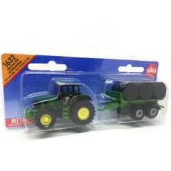 Mini John Deere with Trailer & Bales