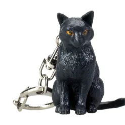 Mojo Sitting Black Cat Keyring