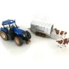 Muddy New Holland Tractor with Ifor Williams Trailer