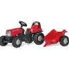 Rolly Kid Case Ride-on Tractor With Roll Bar And Trailer