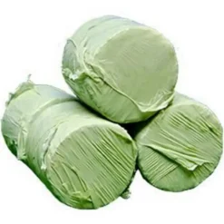 4 Round Wrapped Silage Bales