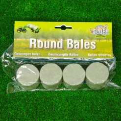 4 Round Wrapped Silage Bales