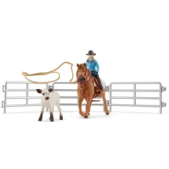 Schleich Cowgirl Team Roping Fun