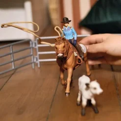 Schleich Cowgirl Team Roping Fun