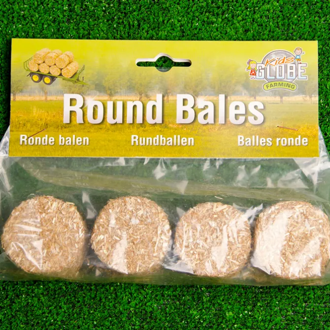 Set of 4 Round Straw Bales