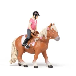 Shetland pony with saddle