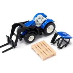 Siku Mini New Holland Tractor with Pallet Fork & Pallet