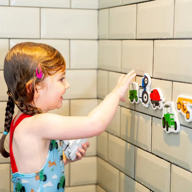 Tractor Ted Farm Machine Bath Stickers