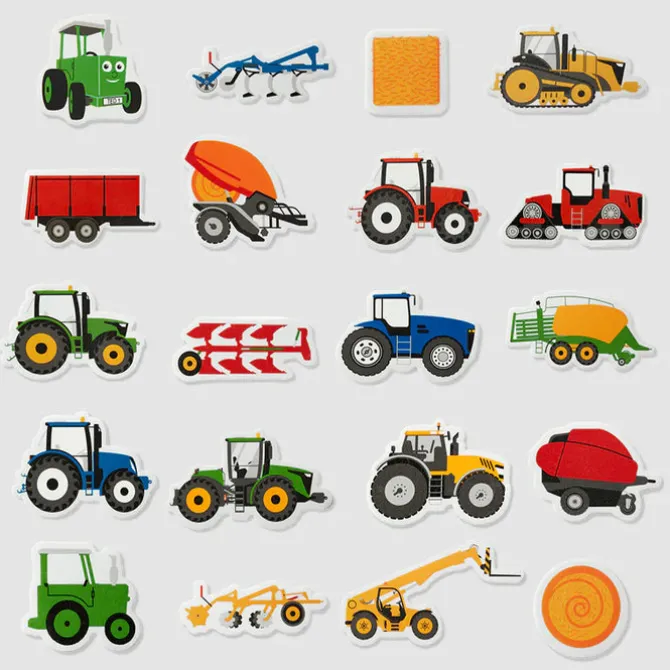 Tractor Ted Farm Machine Bath Stickers