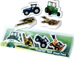 Tractor Ted Shaped Rubber Set