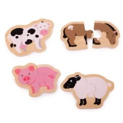 Two-piece Farm Puzzles
