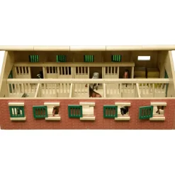 Wooden 9-Horse Stable